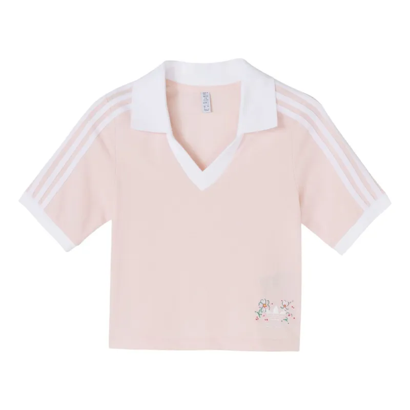 (WMNS) Adidas Originals Cropped Polo Shirts 'Pink' IP3757 sold by KicksCrew