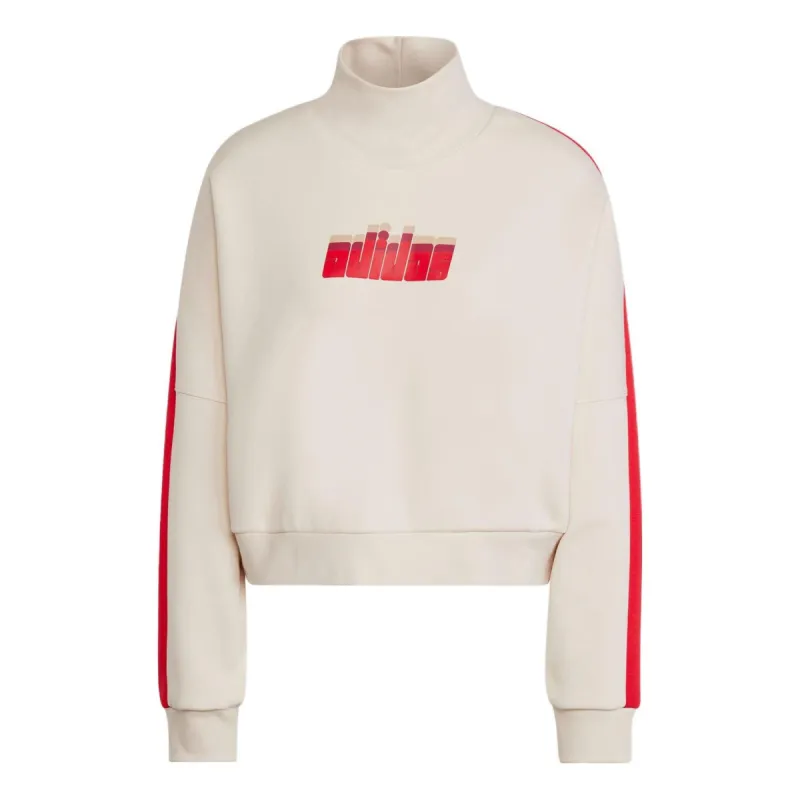 (WMNS) Adidas Ski Chic Sweatshirts 'White' IA3932 sold by KicksCrew
