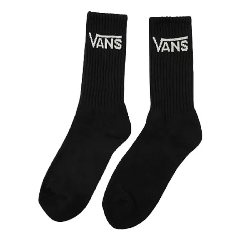 Vans Classic Crew Socks 3 Pairs 'Black White' VN000XRZBLK sold by KicksCrew