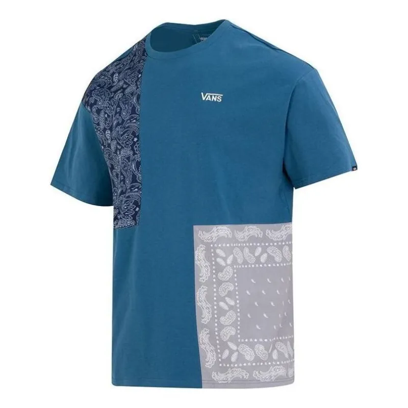 Vans Paisley Patched Short Sleeve Tee 'Blue Black Grey' VN000FRH993 sold by KicksCrew