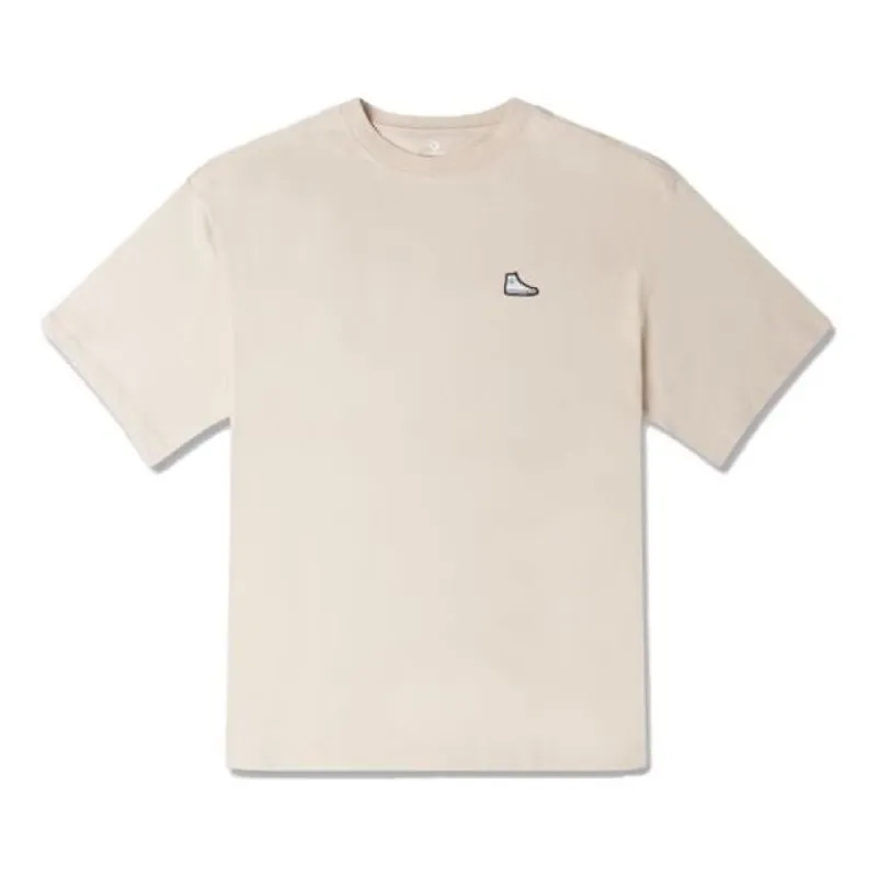 Converse Go-To Sneaker Patch Loose Fit T-Shirt 'Beige' 10025397-A09 made by Converse