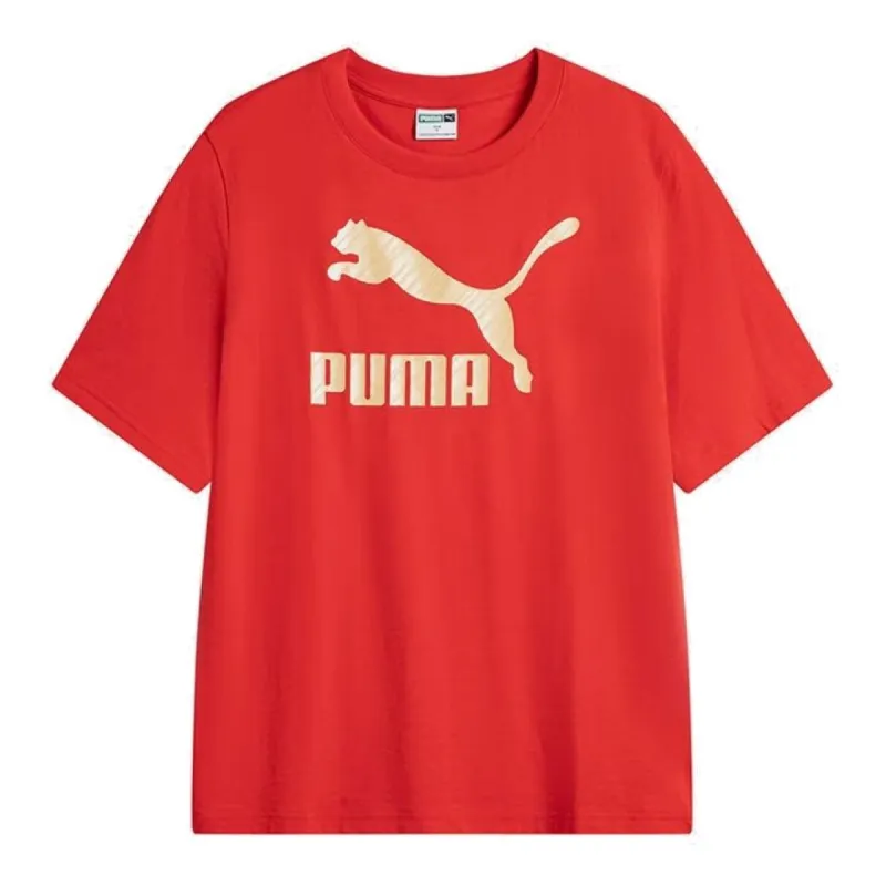 PUMA Classics GS Shortsleeve Tee 'Red Gold' 625824-11 sold by KicksCrew