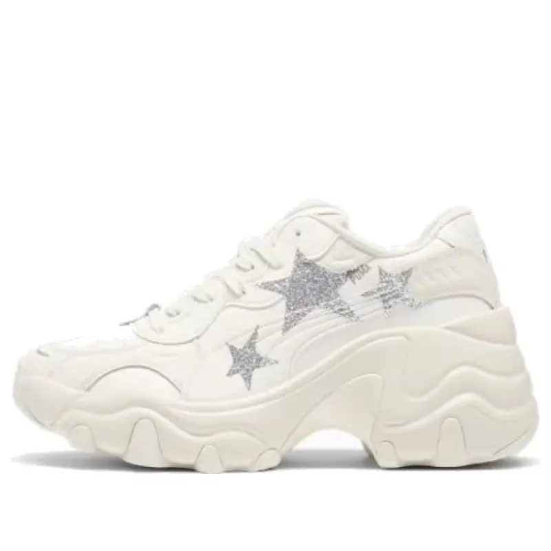 (WMNS) PUMA Pulsar Wedge Star Sneaker 'White Silver' 398675-01 sold by KicksCrew