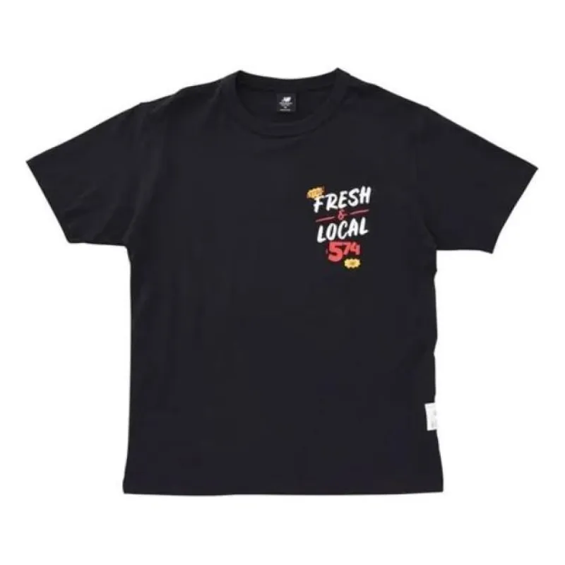 New Balance Essentials Reimagined Graphic Cotton Jersey Short Sleeve T-shirt 'Black' MT31521-BK sold by KicksCrew