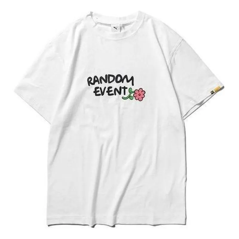 PUMA x Randomevent Casual T-Shirt 'White Black' 59666502 sold by KicksCrew