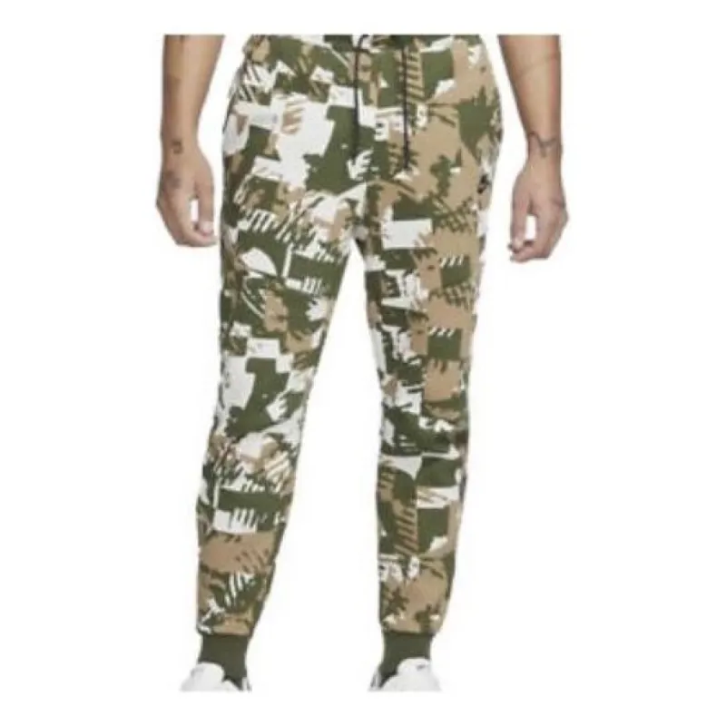 Nike Sportswear Tech Fleece All Over Print Jogger Pants 'Light Bone Rough Green' DM6472-072 sold by KicksCrew