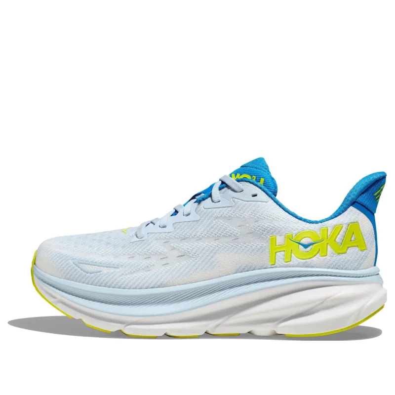 Hoka One One Clifton 9 Wide 'Ice Blue Evening Primrose' 1132210-IWEP sold by KicksCrew