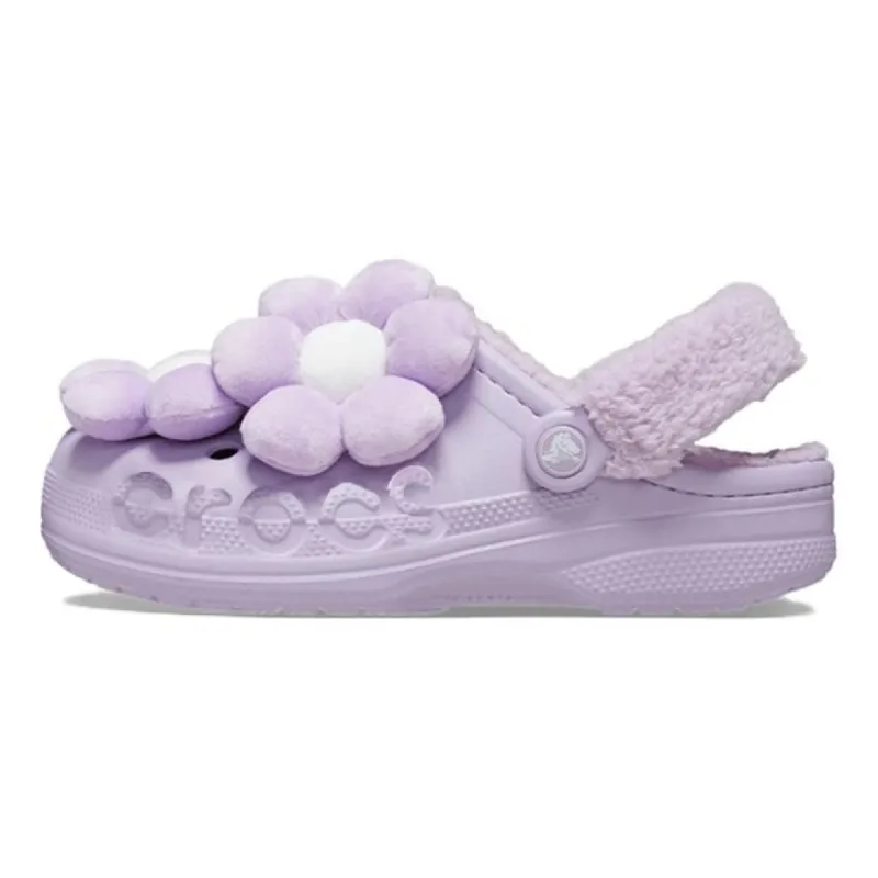 (WMNS) Crocs Baya Lined Fuzz Strap Singles Day 'Purple White' 209234-90H sold by KicksCrew