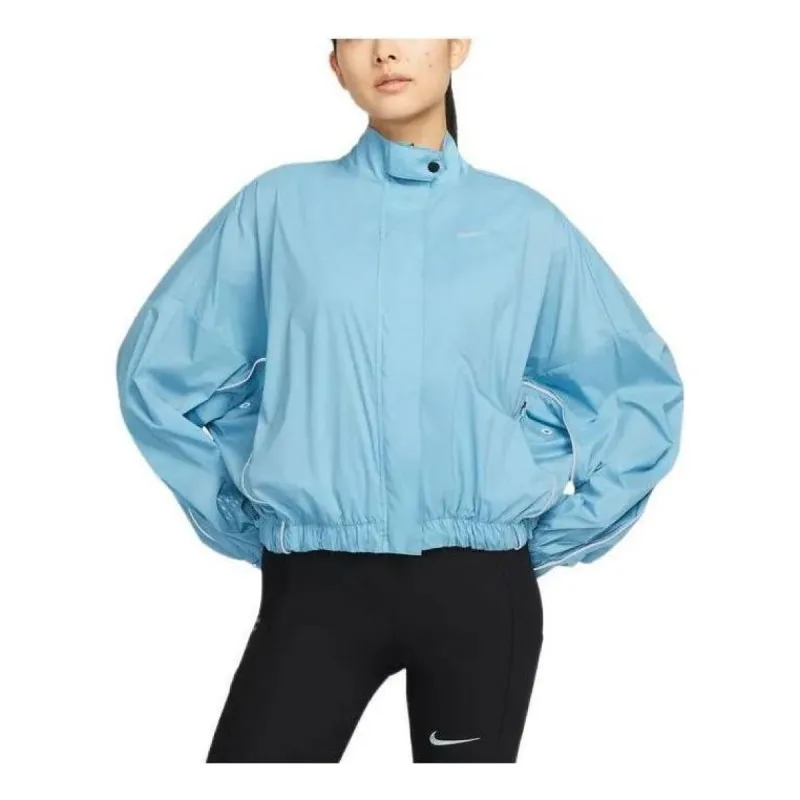 (WMNS) Nike Windbreaker Run Division Jacket Asia Sizing 'Blue' DQ5958-424 sold by KicksCrew
