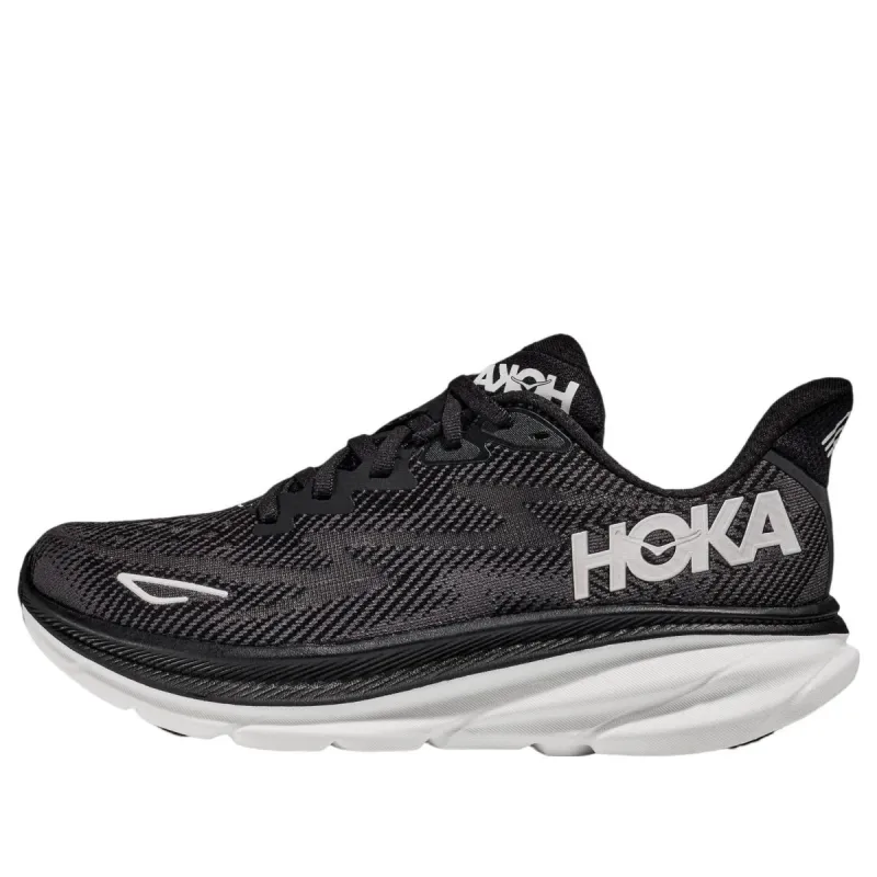 Hoka One One Clifton 9 2E Wide 'Black White' 1132210-BWHT sold by KicksCrew