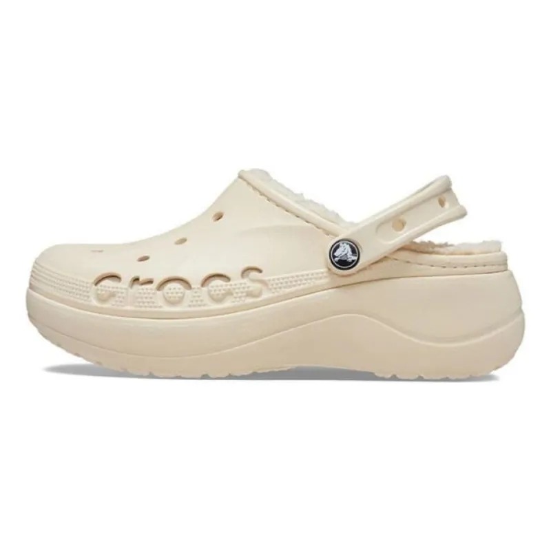 (WMNS) Crocs Baya Platform Lined Clog 'Beige' 208708-11S sold by KicksCrew