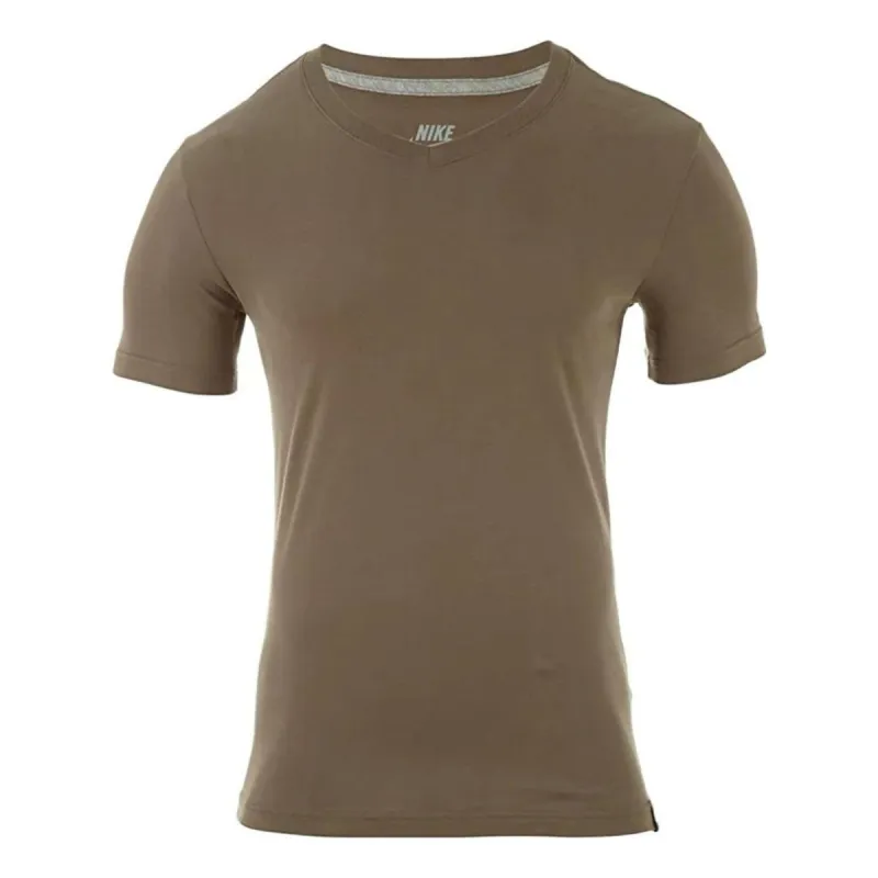 Nike V-neck short Sleeve T-shirt 'Brown' 464811-354 sold by KicksCrew