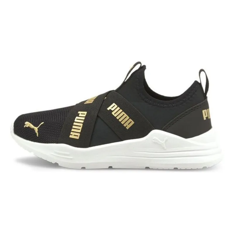 (PS) Puma Wired Run Slip-On 'Black Team Gold' 381994-02 sold by KicksCrew