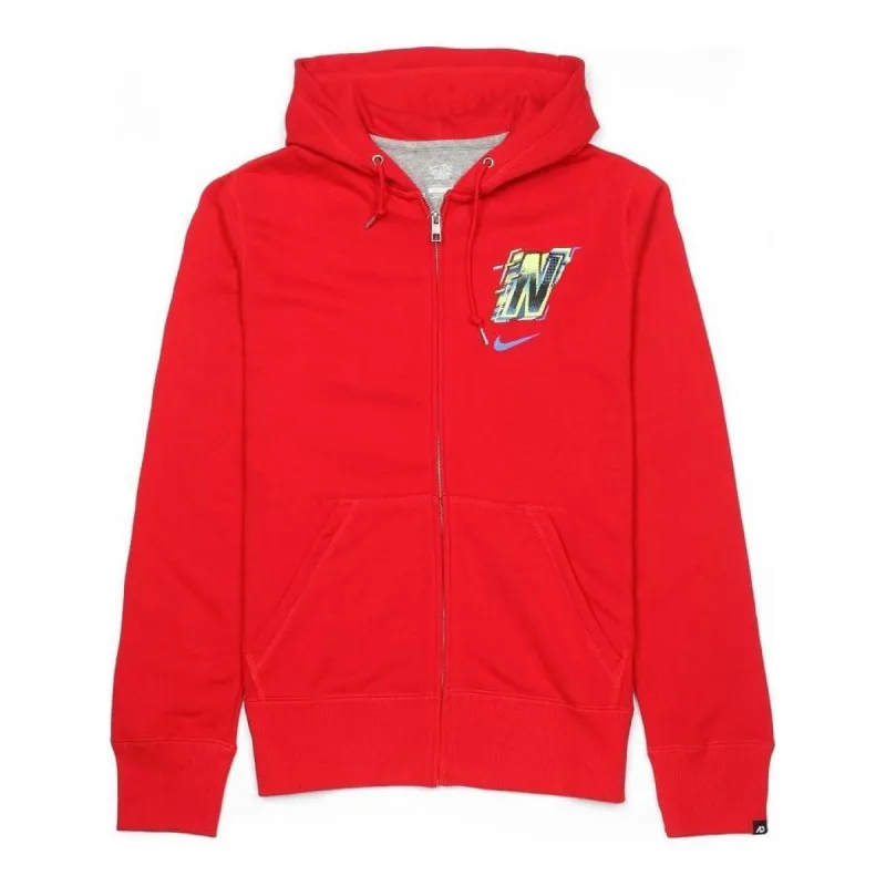 Nike Logo Full Zip Hoodie 'Red' 438740-611 sold by KicksCrew
