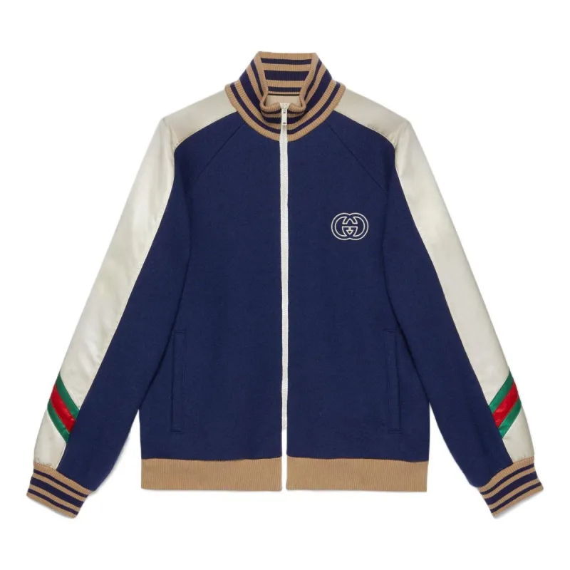 Gucci Wool Jersey Zip Jacket 'Blue' 706418-XJET0-4030 sold by KicksCrew