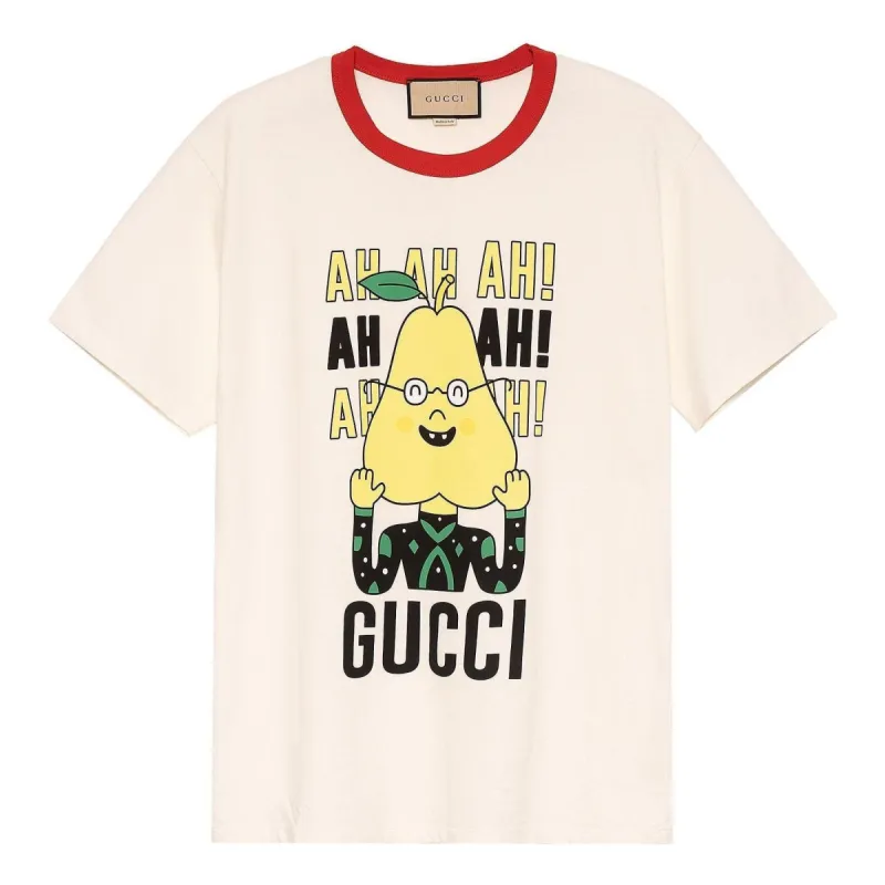 Gucci X Pablo Delcielo Pear Print Cotton T-shirt 'White' 703439XJEIY9095 sold by KicksCrew