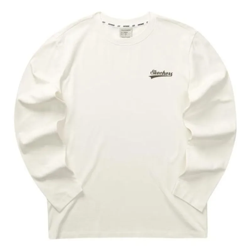 Skechers Logo Printed Crew Sweater 'White Black Blue' L323M073 sold by KicksCrew