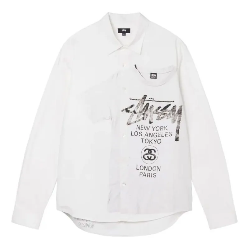 Stussy World Tour Logo Shirt 'White' 1110249 sold by KicksCrew