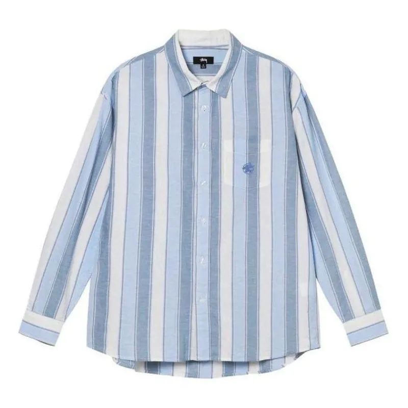 Stussy Wide Striped Shirt 'Blue' 1110239 sold by KicksCrew