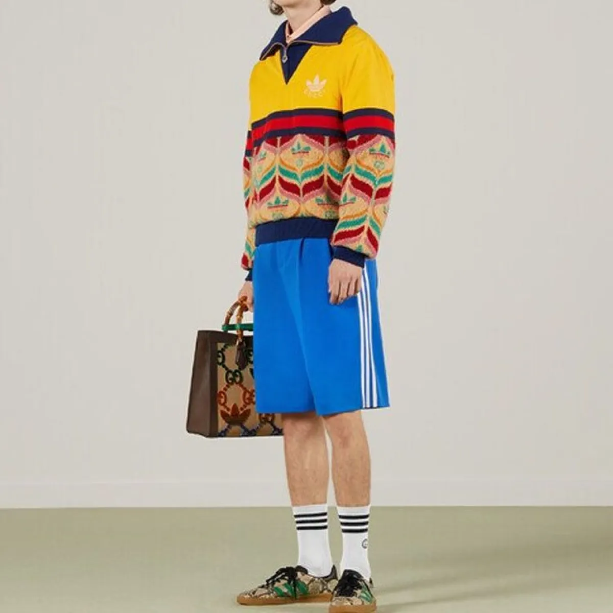 Gucci x adidas Half-Zip Jacket 'Camel Yellow' 723088-XKCUR-2436