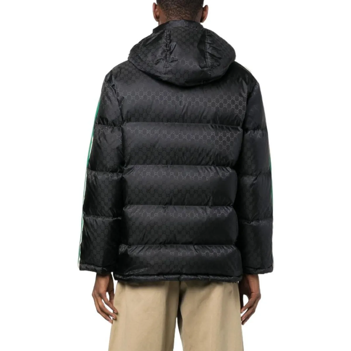 Gucci GG Nylon Jacquard Jacket With Web 'Black' 715519-Z8A50-1043