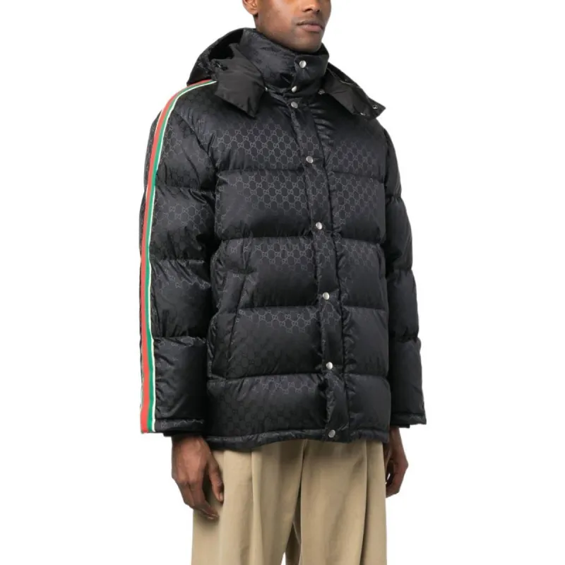 GUCCI ジャケット Gucci GG Nylon Jacquard Jacket With Web 'Black' 715519-Z8A50-1043