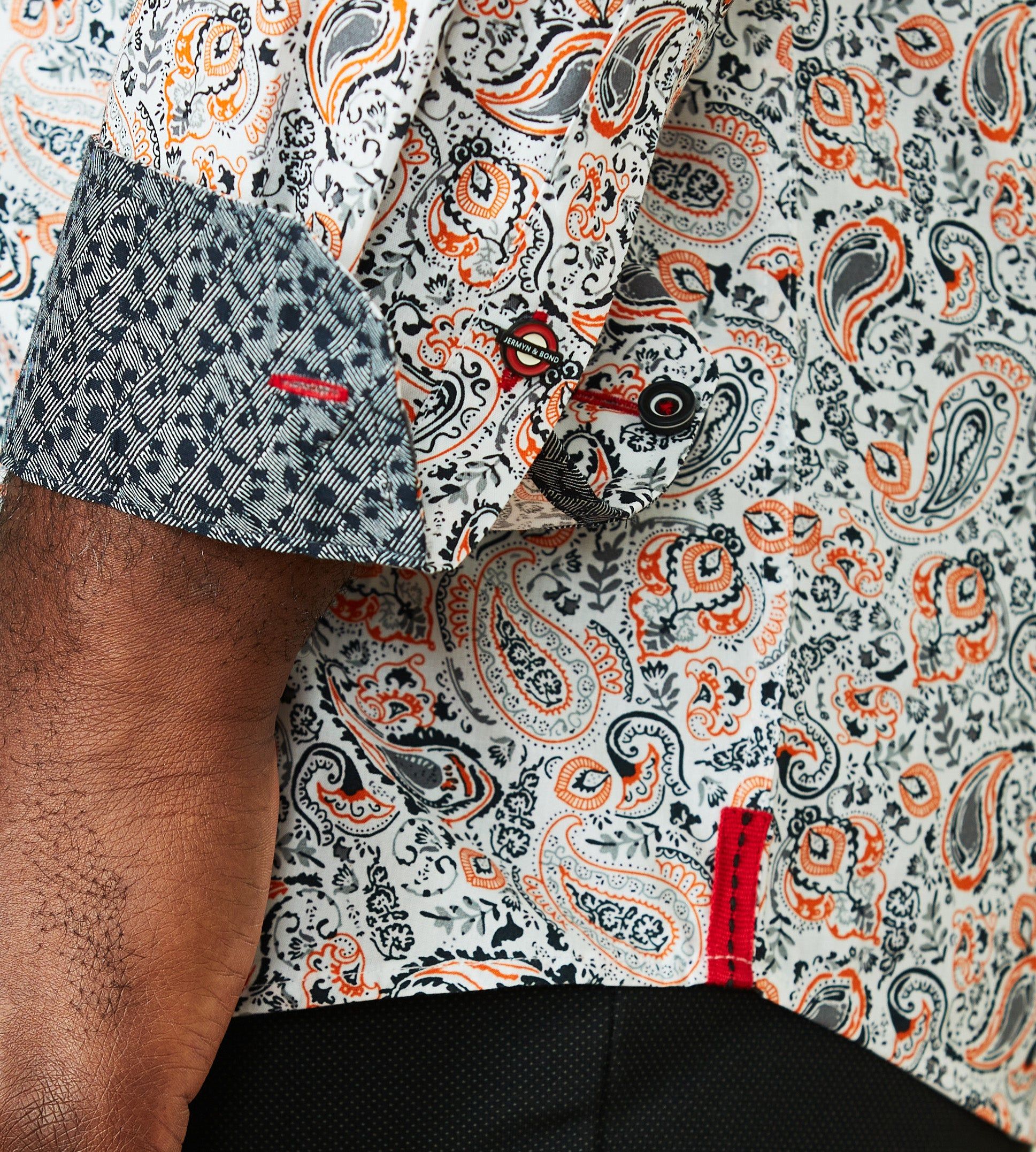 Non-Iron Paisley Print Long Sleeve Sport Shirt sold by George Richards product image thumbnail 5