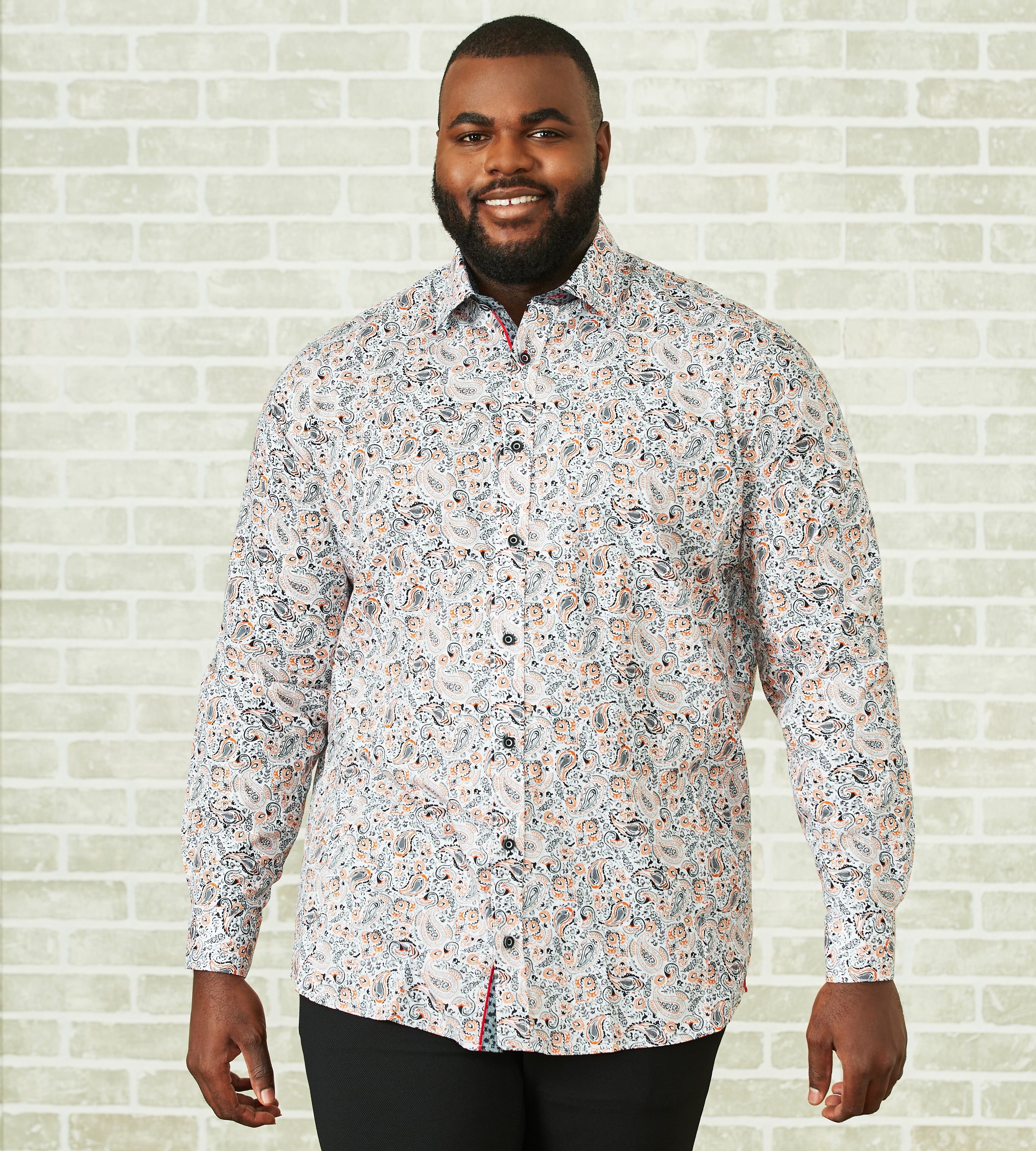 Non-Iron Paisley Print Long Sleeve Sport Shirt sold by George Richards