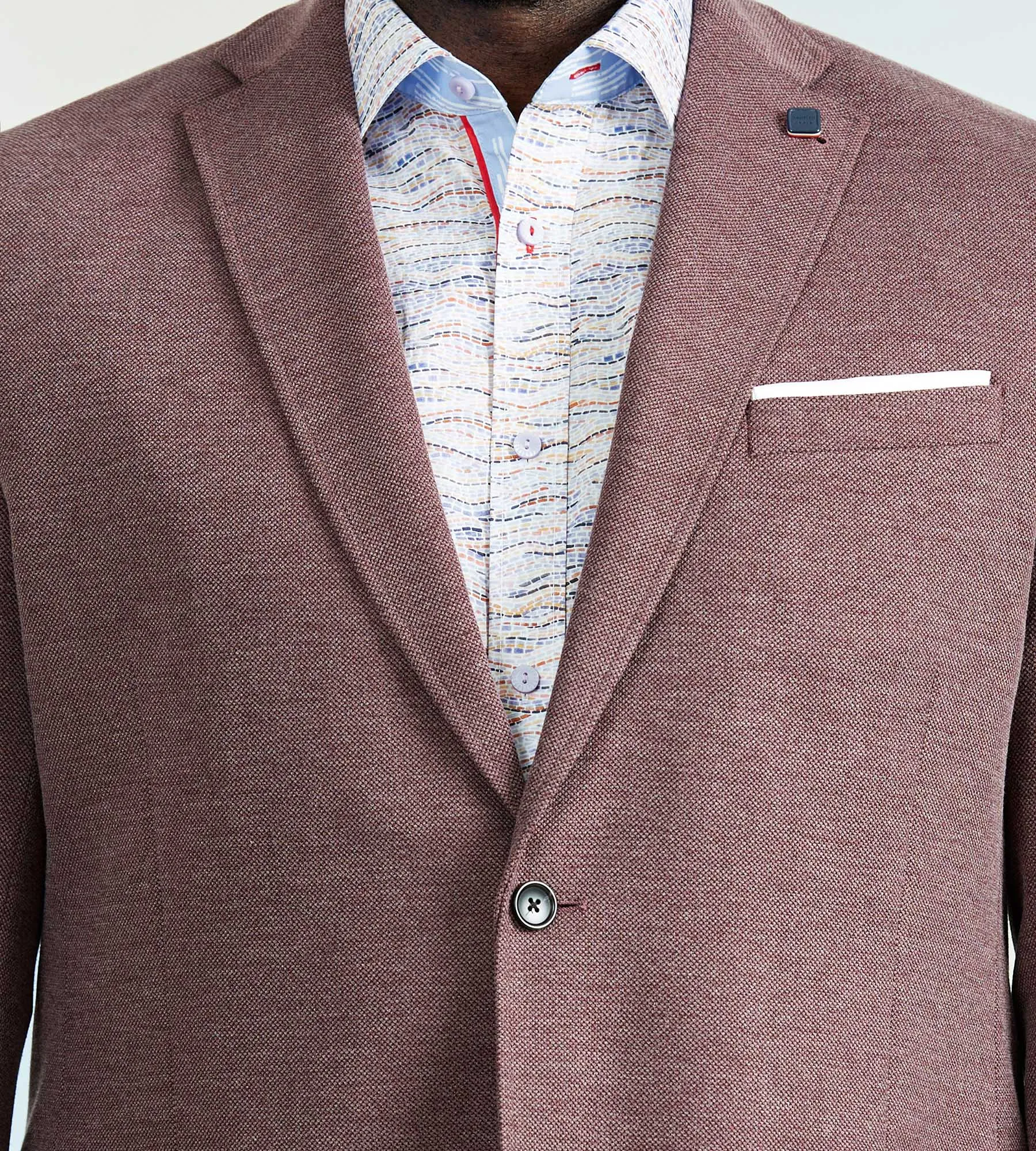 Modern Fit Solid Knit Sport Jacket sold by George Richards product image thumbnail 2