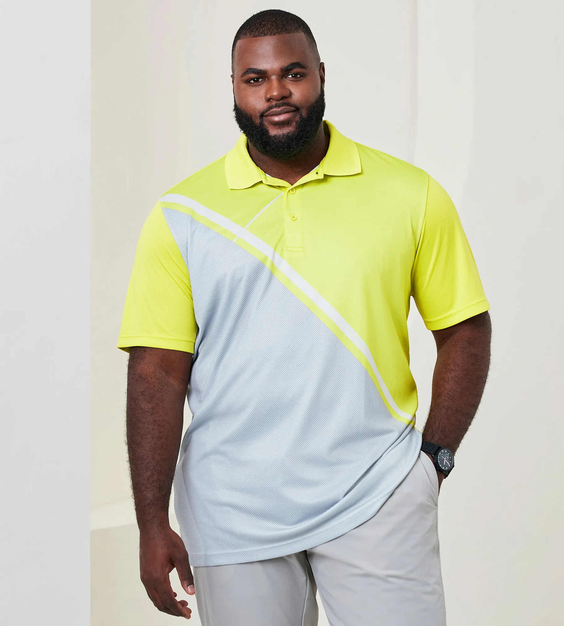 Active Diagonal Stripe Polo sold by George Richards