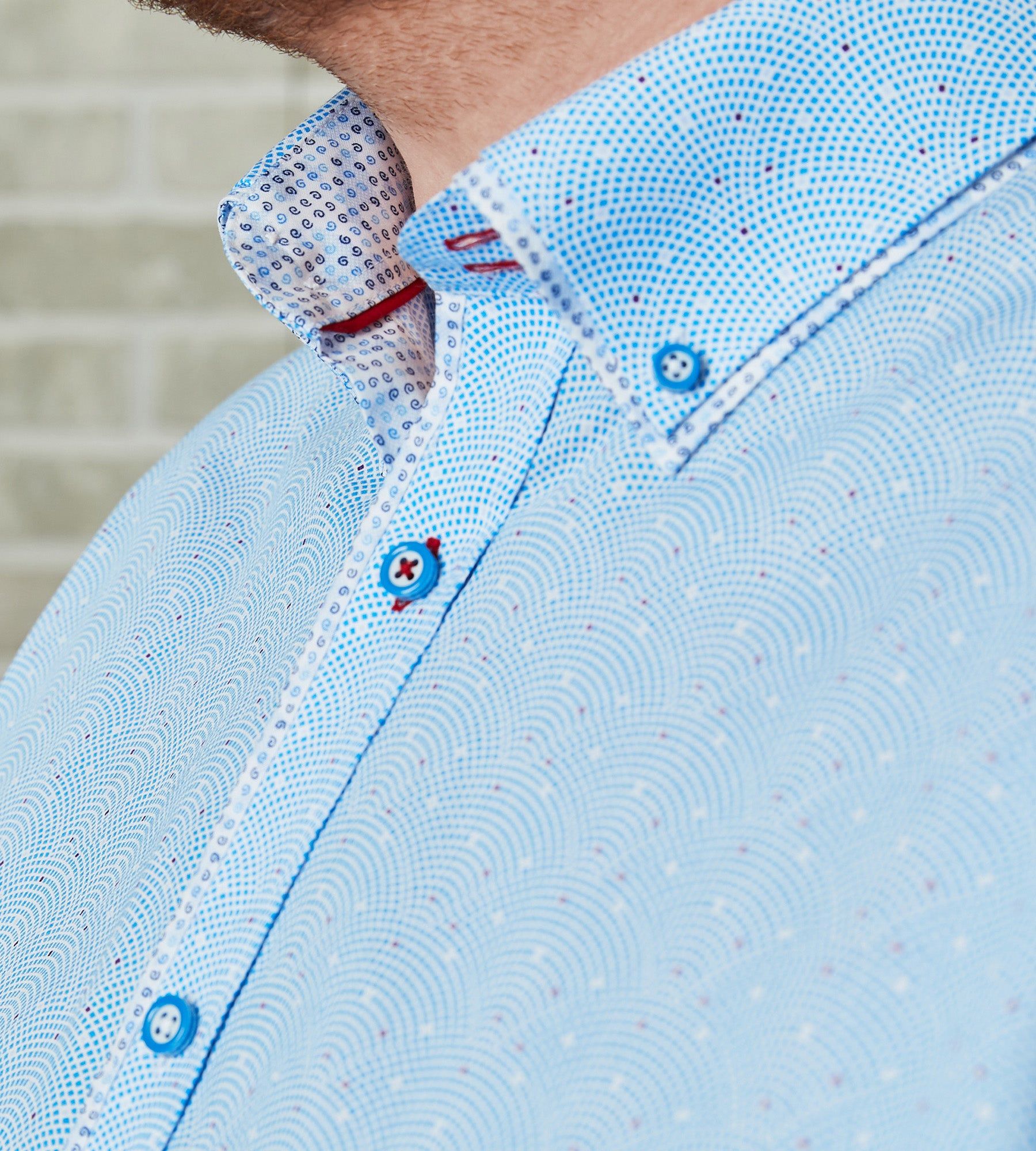 Non-Iron Double Collar Long Sleeve Sport Shirt sold by George Richards product image thumbnail 3