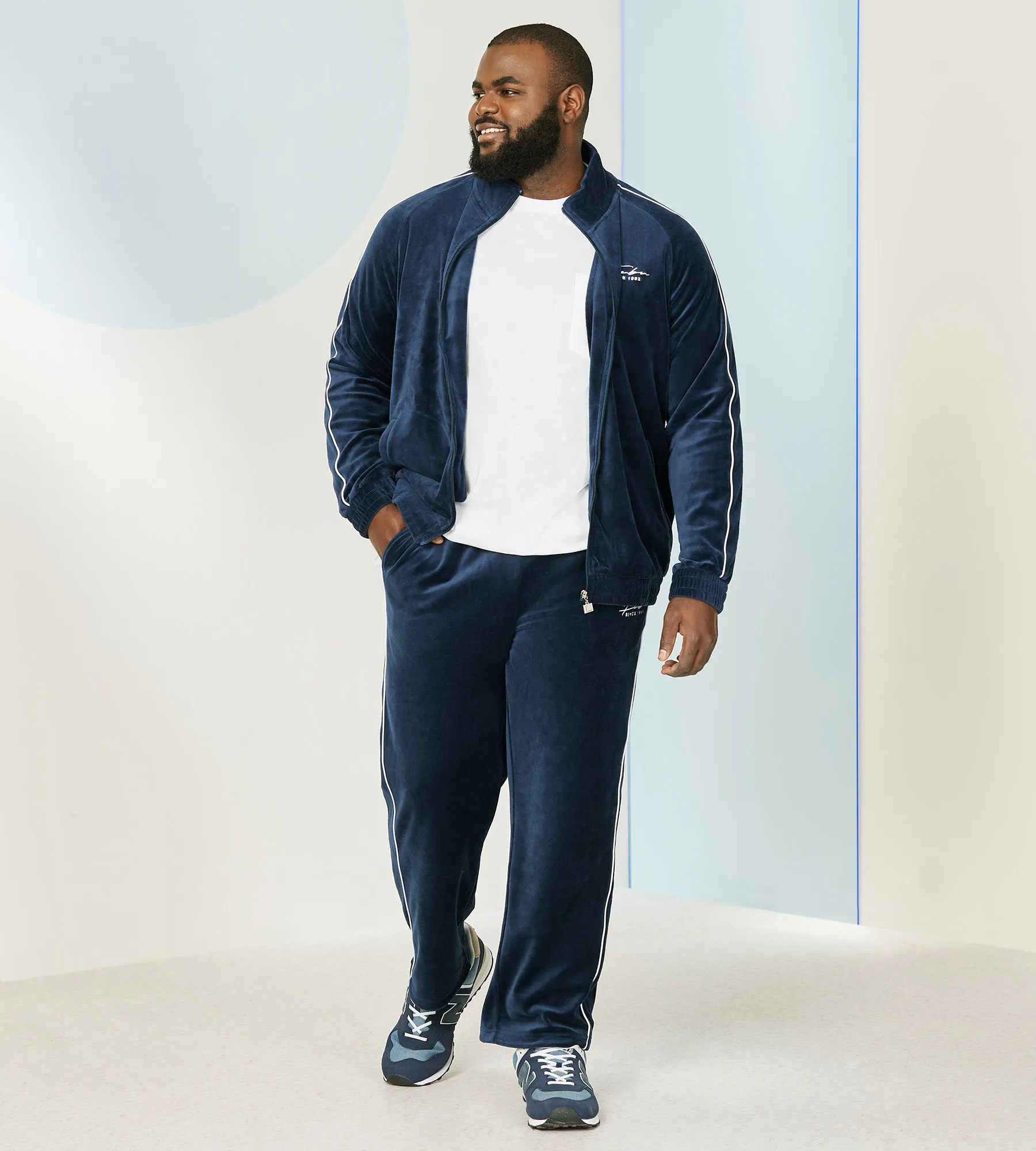 Velour Track Jacket sold by George Richards product image thumbnail 3