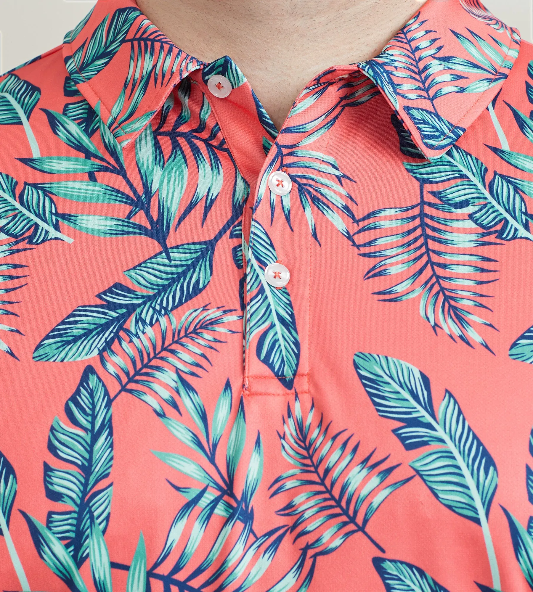 Active Palm Print Polo sold by George Richards product image thumbnail 2