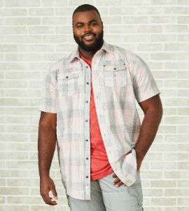 Plaid Short Sleeve Sport Shirt sold by George Richards
