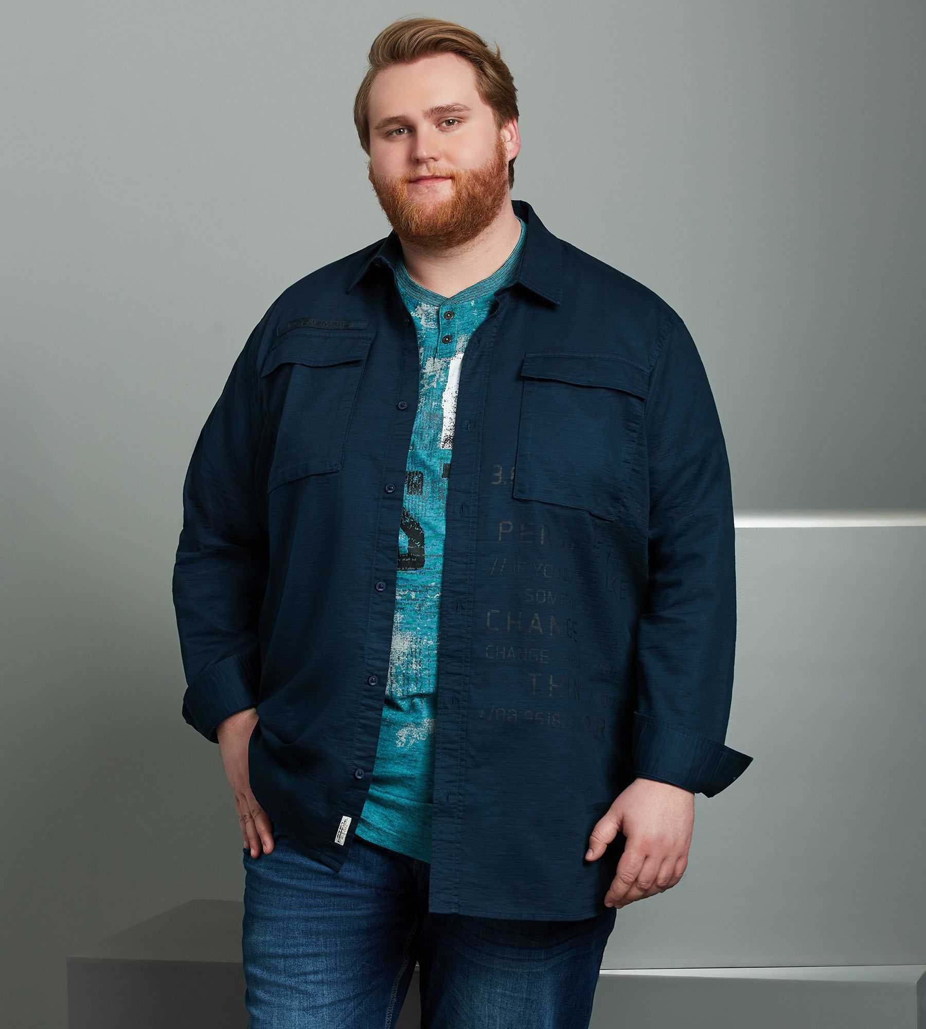 Graphic Print Long Sleeve Sport Shirt sold by George Richards product image thumbnail 5