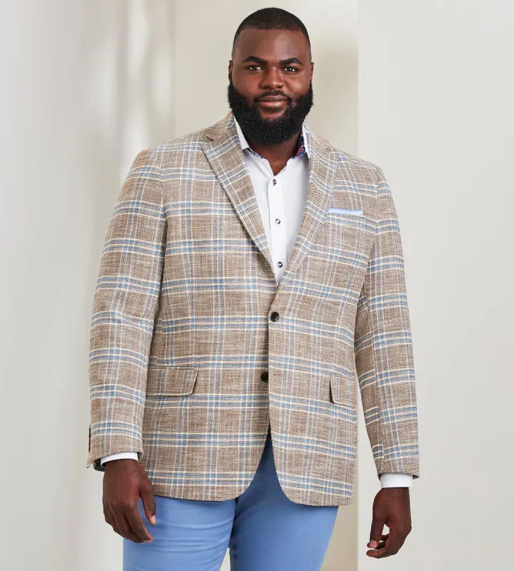 Modern Fit Plaid Woven Sport Jacket sold by George Richards