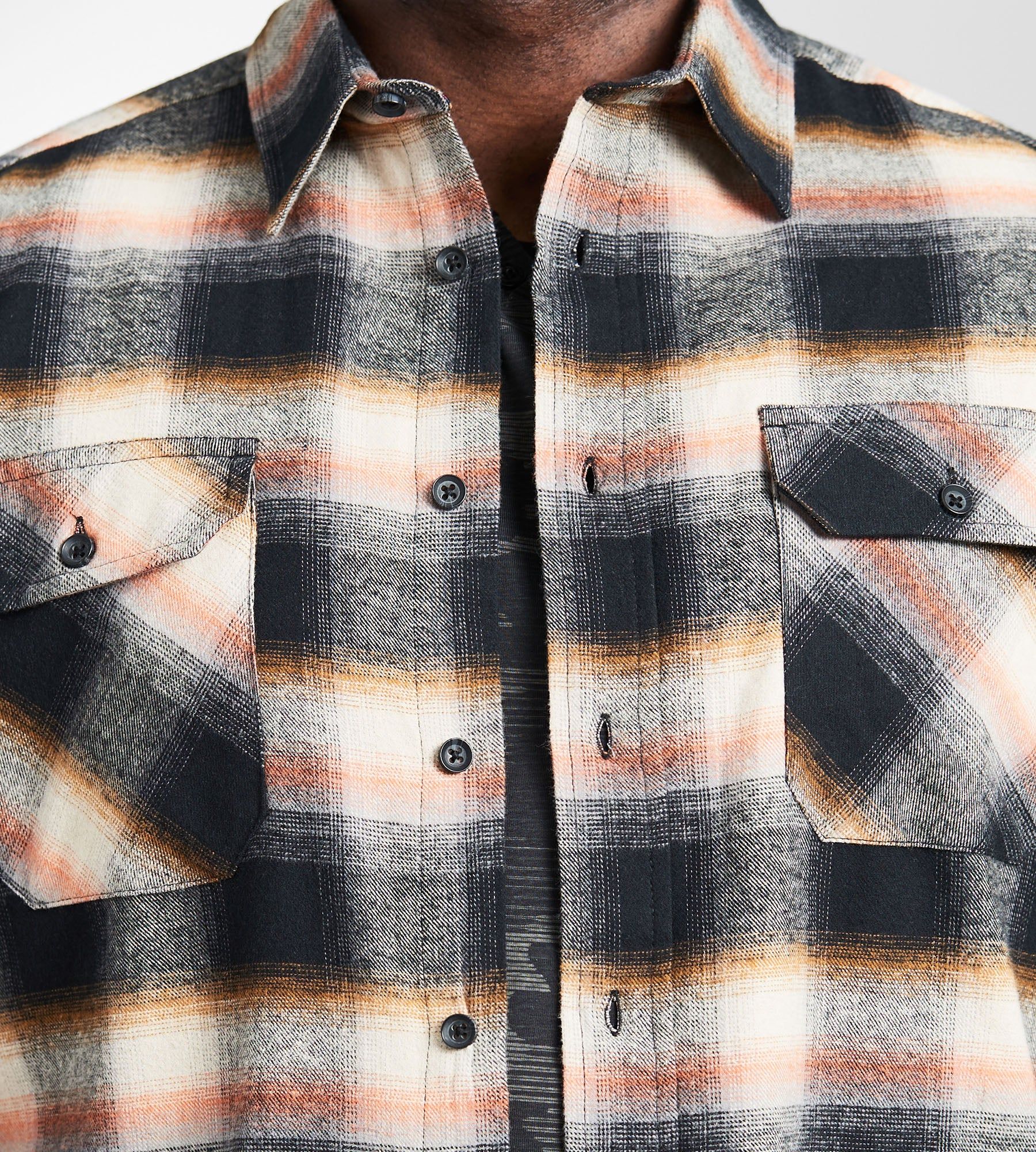 Plaid Flannel Long Sleeve Sport Shirt sold by George Richards product image thumbnail 3