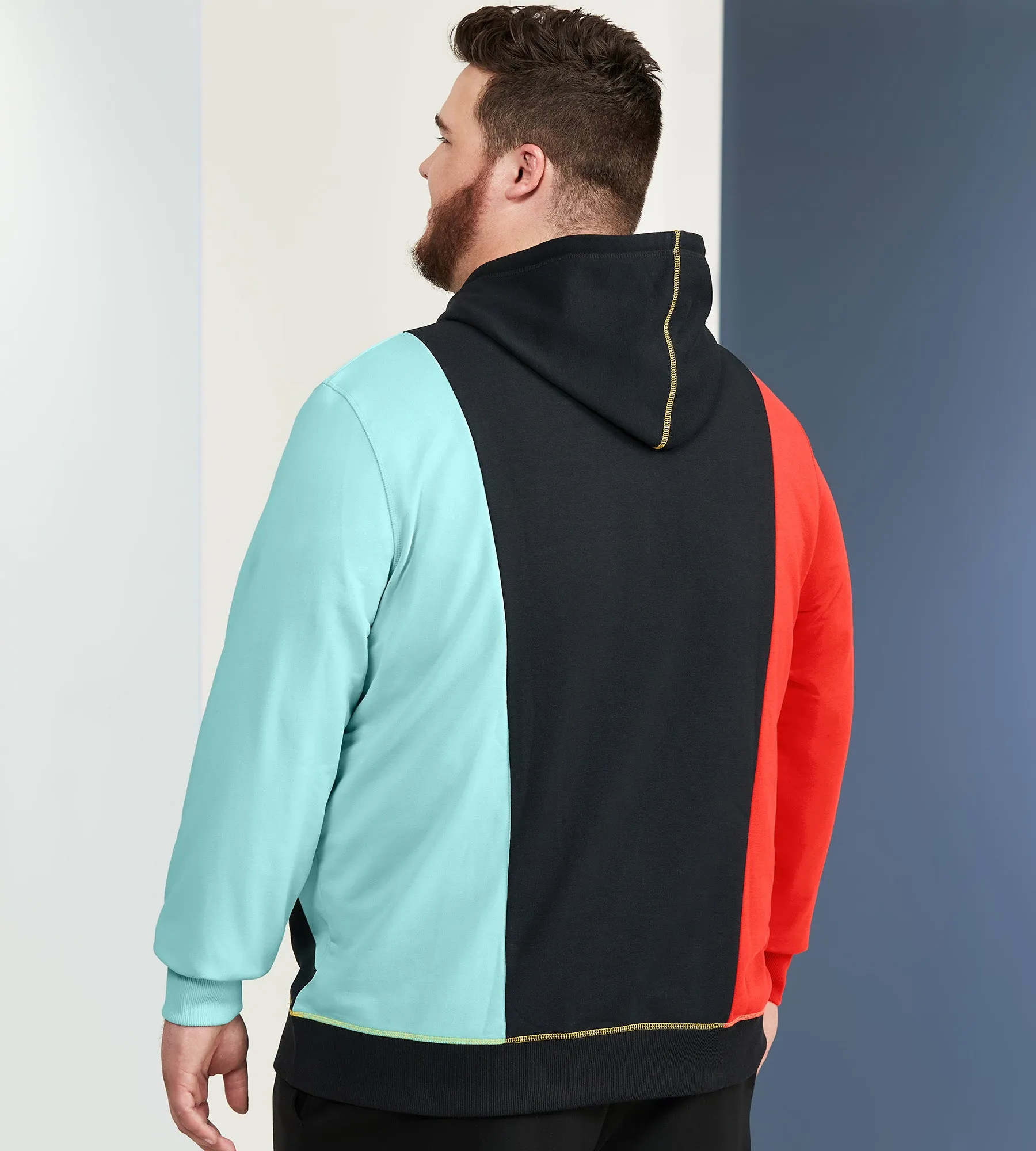Geometric Colourblock Hoodie sold by George Richards product image thumbnail 2