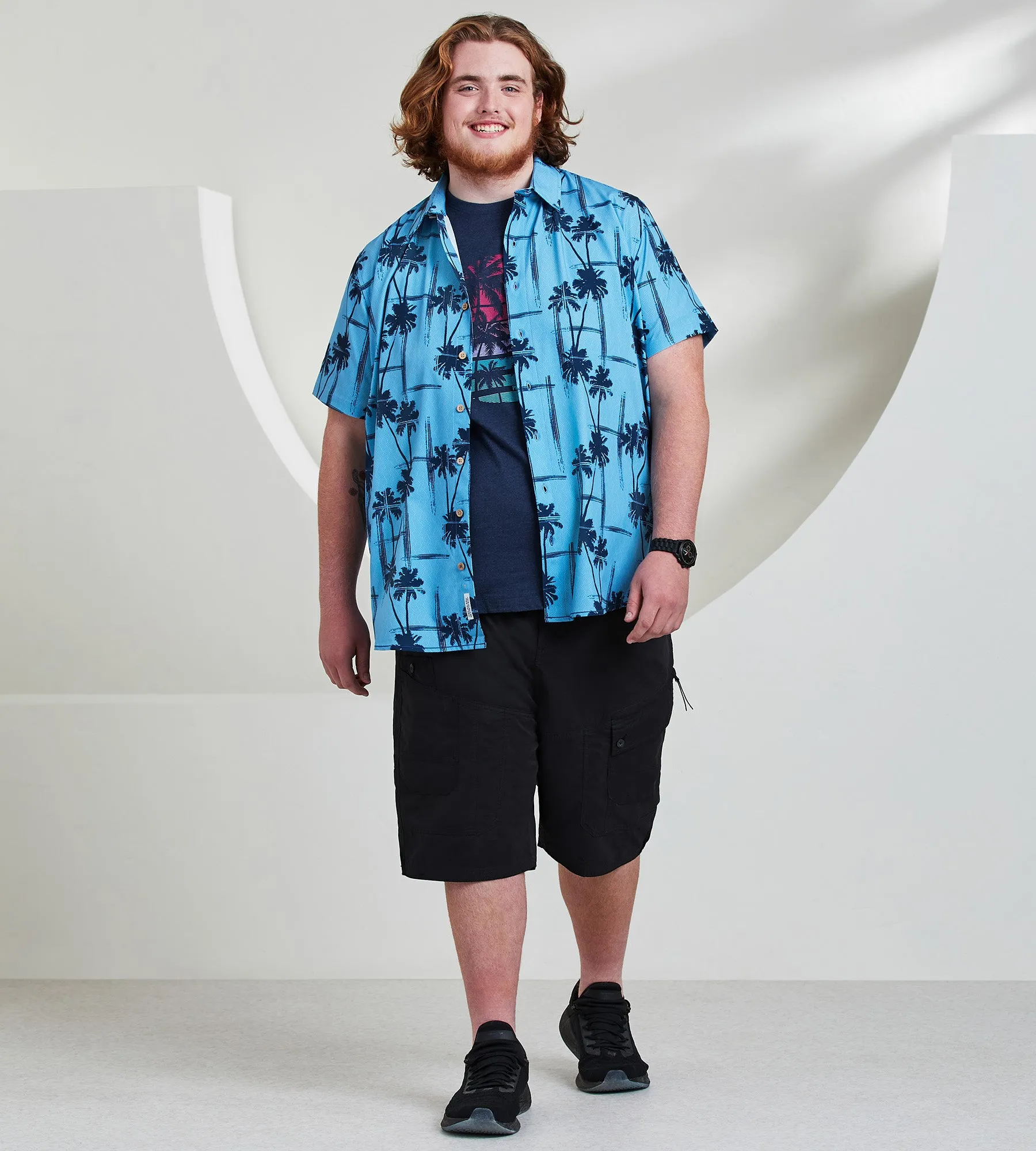 4-Way Stretch Tropical Short Sleeve Sport Shirt sold by George Richards product image thumbnail 3