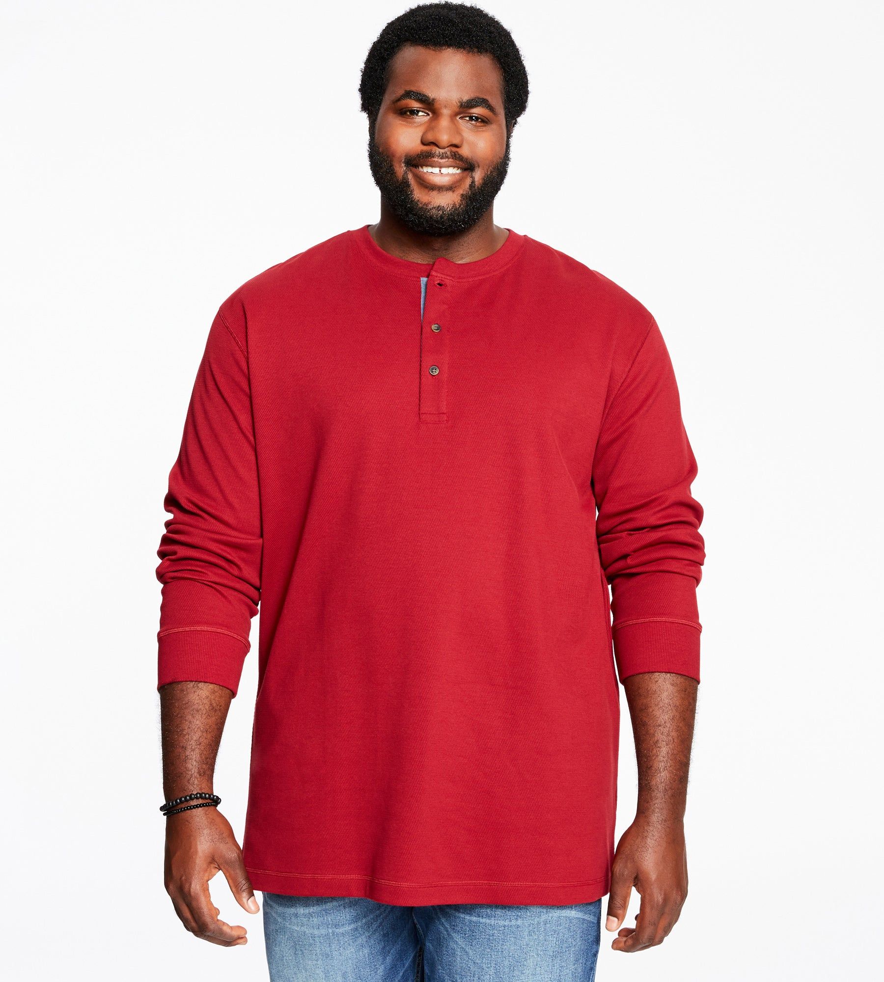 Long Sleeve Waffle Henley sold by George Richards product image thumbnail 13