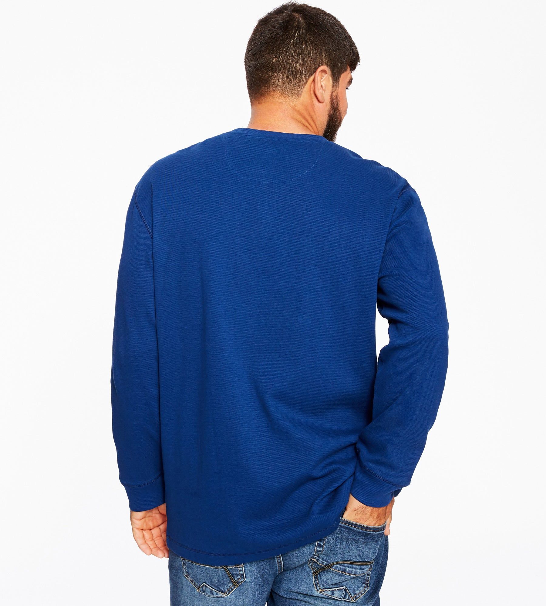 Long Sleeve Waffle Henley sold by George Richards product image thumbnail 20