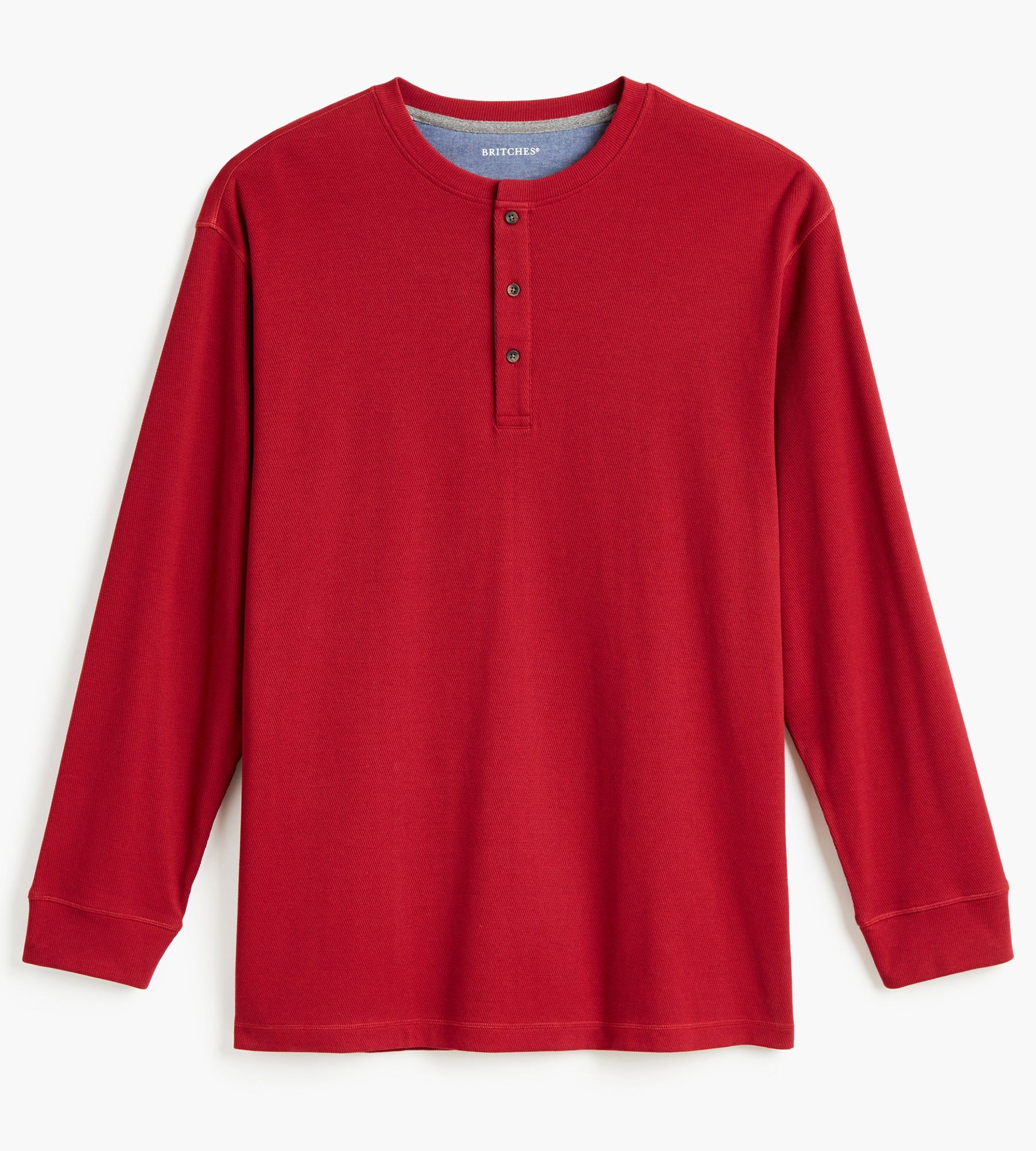Long Sleeve Waffle Henley sold by George Richards product image thumbnail 11