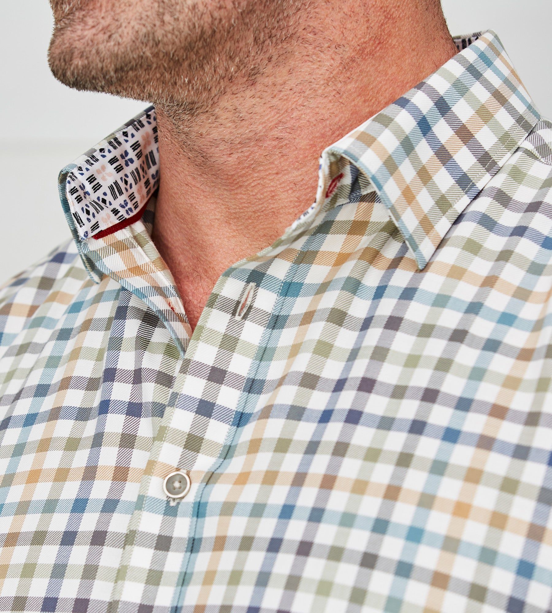 Non-Iron Check Long Sleeve Sport Shirt sold by George Richards product image thumbnail 3