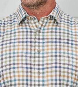 Non-Iron Check Long Sleeve Sport Shirt sold by George Richards