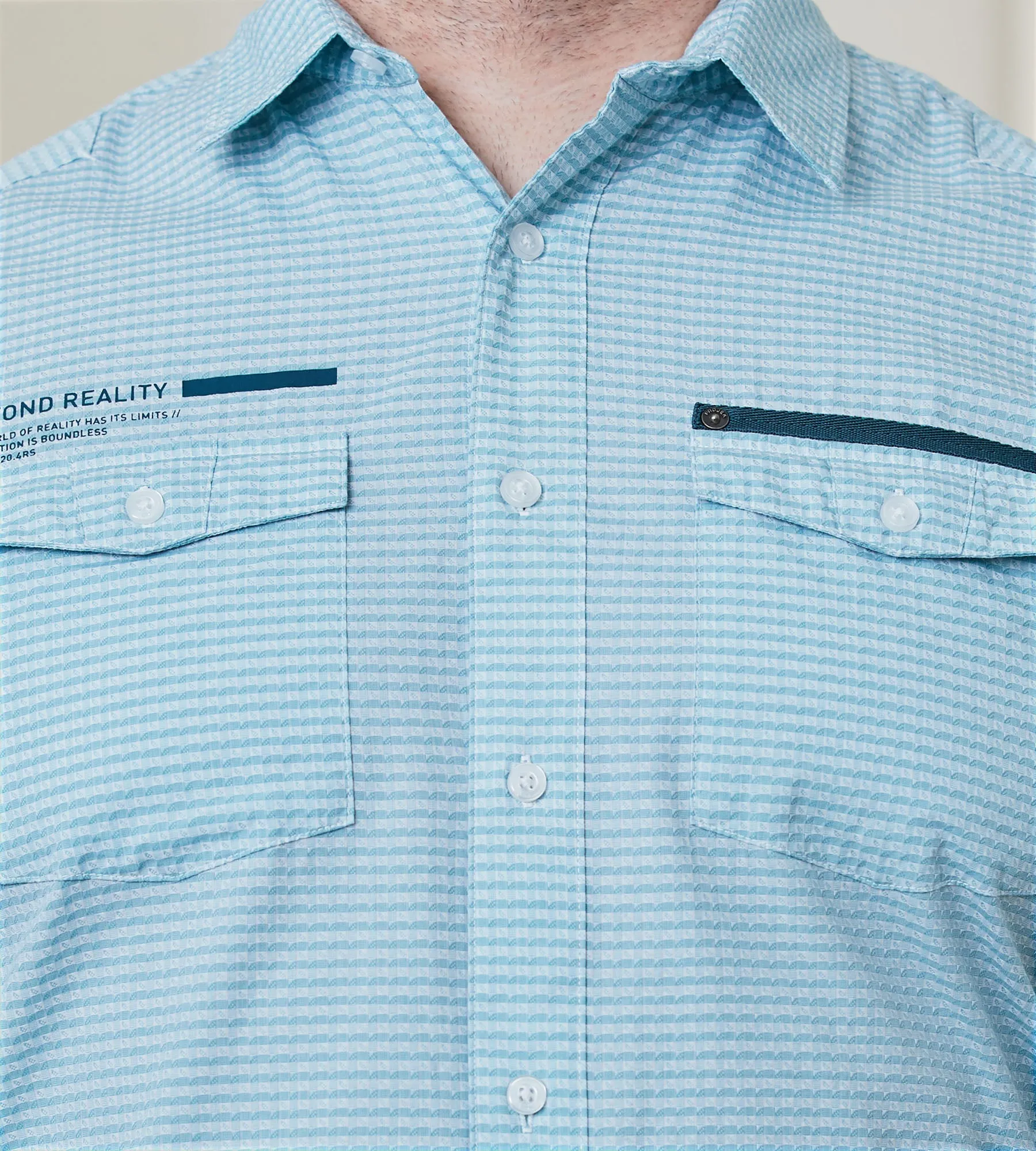 Textured Short Sleeve Sport Shirt sold by George Richards product image thumbnail 5
