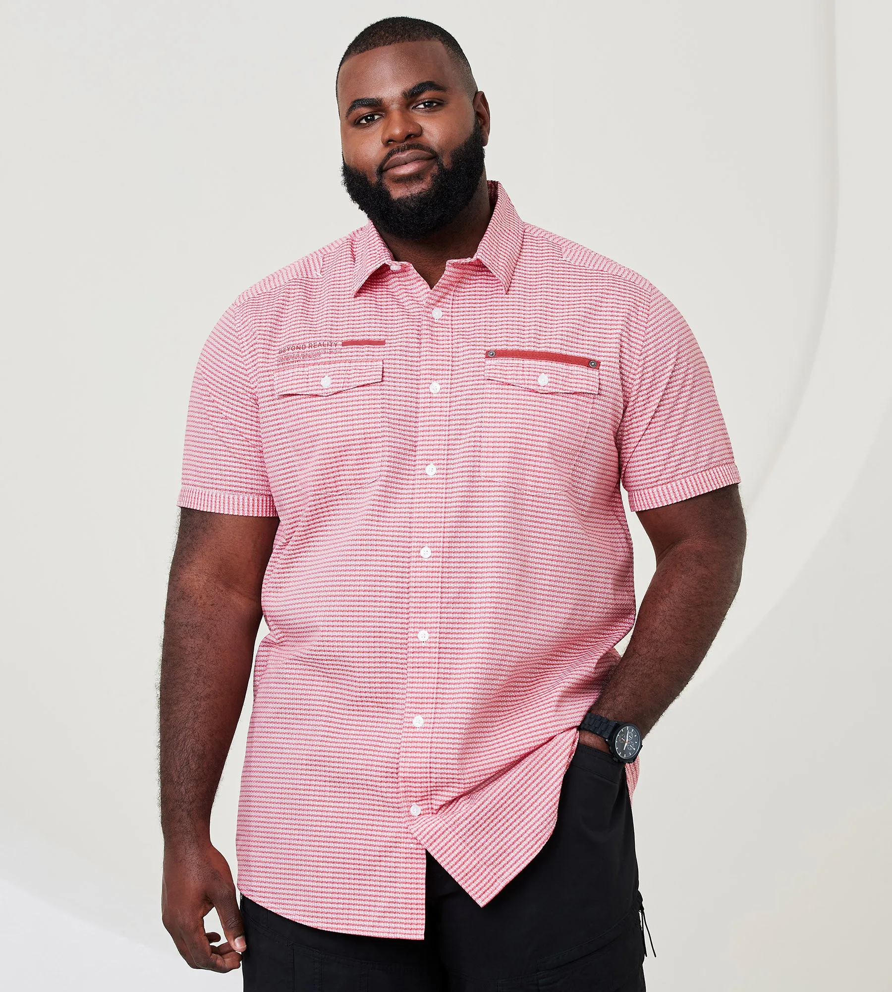 Textured Short Sleeve Sport Shirt sold by George Richards