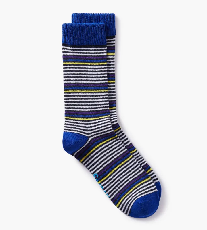 Diabetic Mid-Calf Striped Socks sold by George Richards