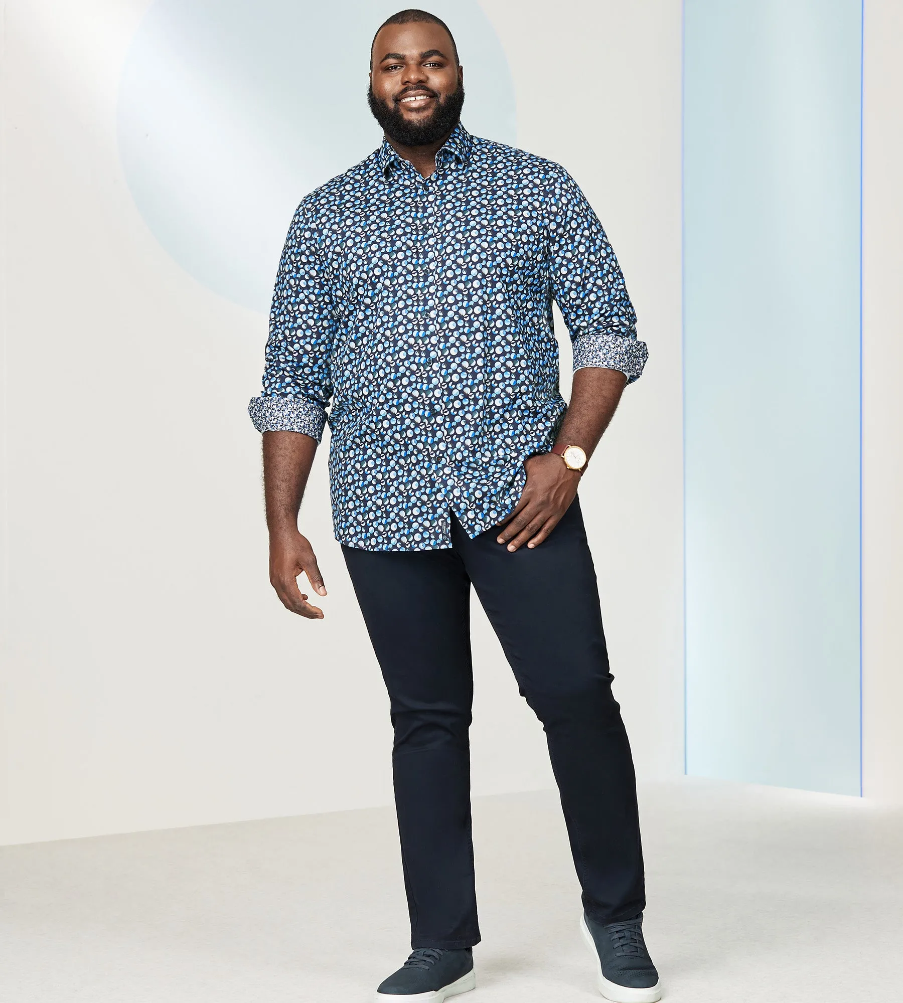 360° Stretch Geo Shirt sold by George Richards product image thumbnail 4