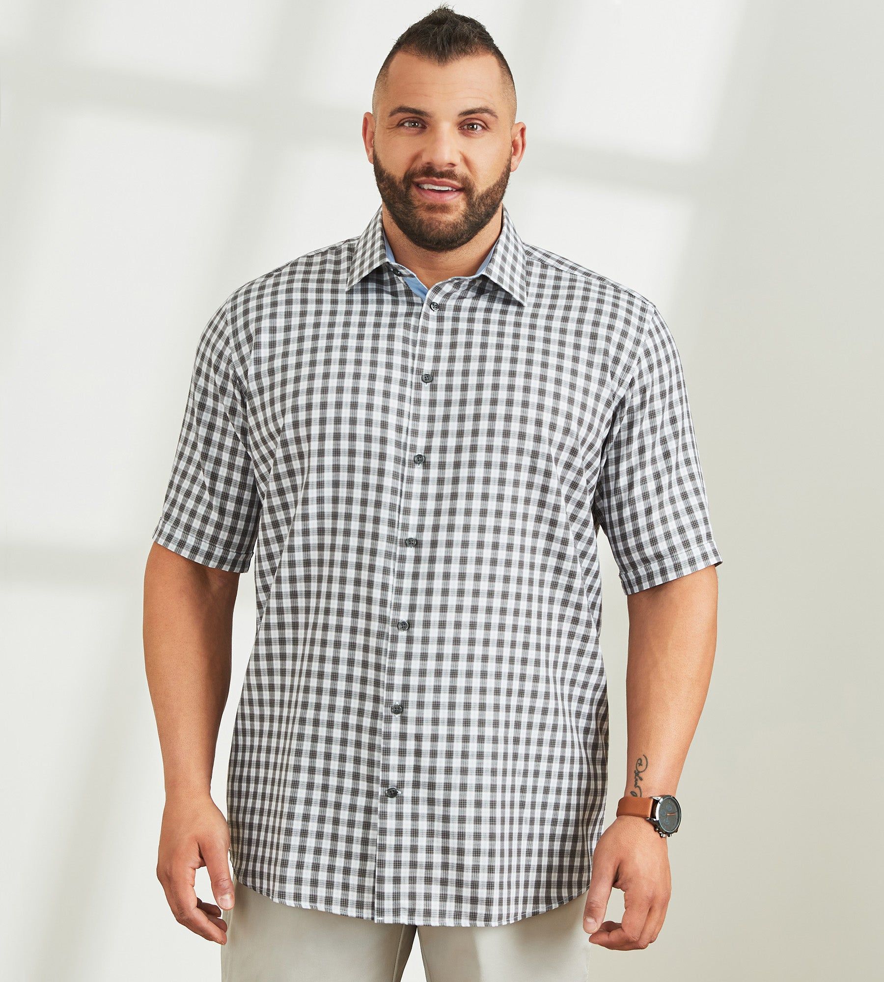 Easy Care Check Short Sleeve Sport Shirt sold by George Richards