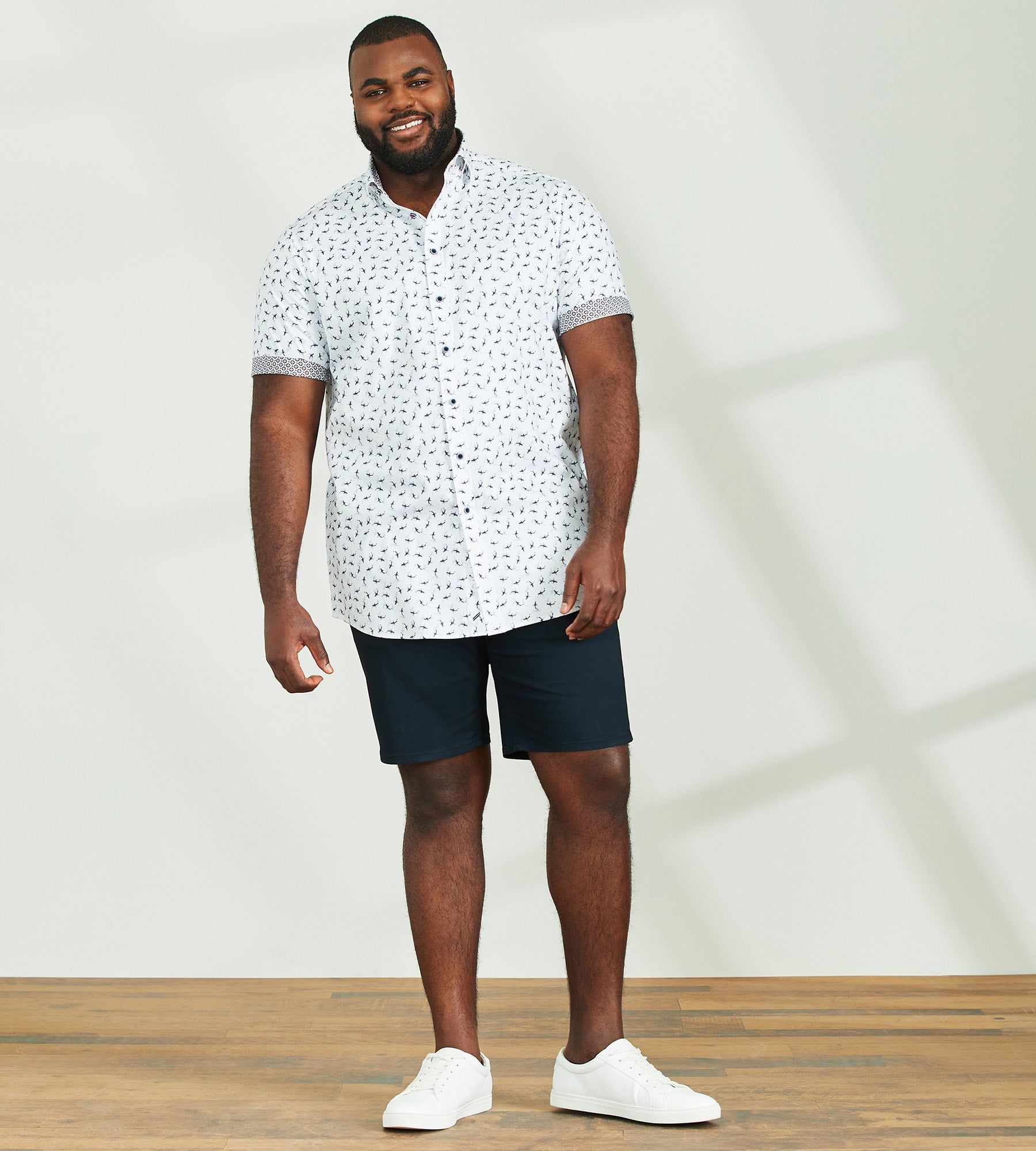360° Stretch Whale Print Short Sleeve Sport Shirt sold by George Richards product image thumbnail 4